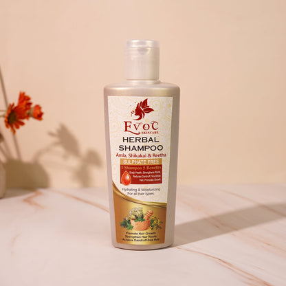 EvoC Sulfate-Free Herbal Shampoo with Amla Reetha and Shikakai
