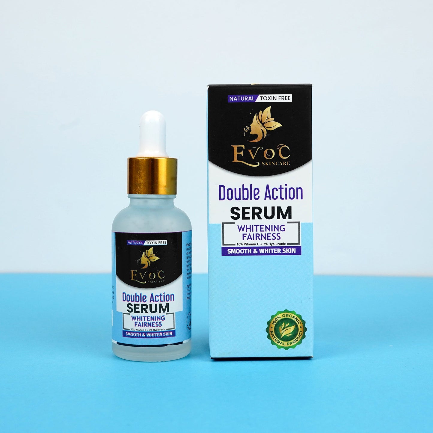 EvoC Double Action Serum Vitamin C 10% with Hyaluronic Acid 2%