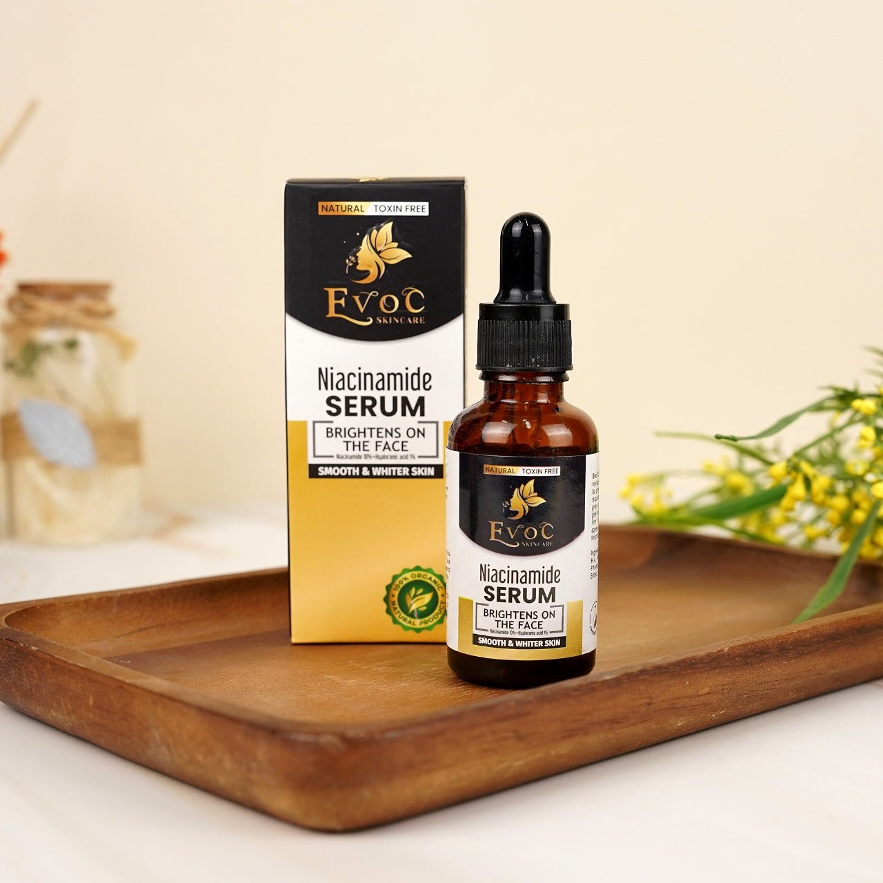 Niacinamide face serum for pores and oily skin by EvoC Skincare