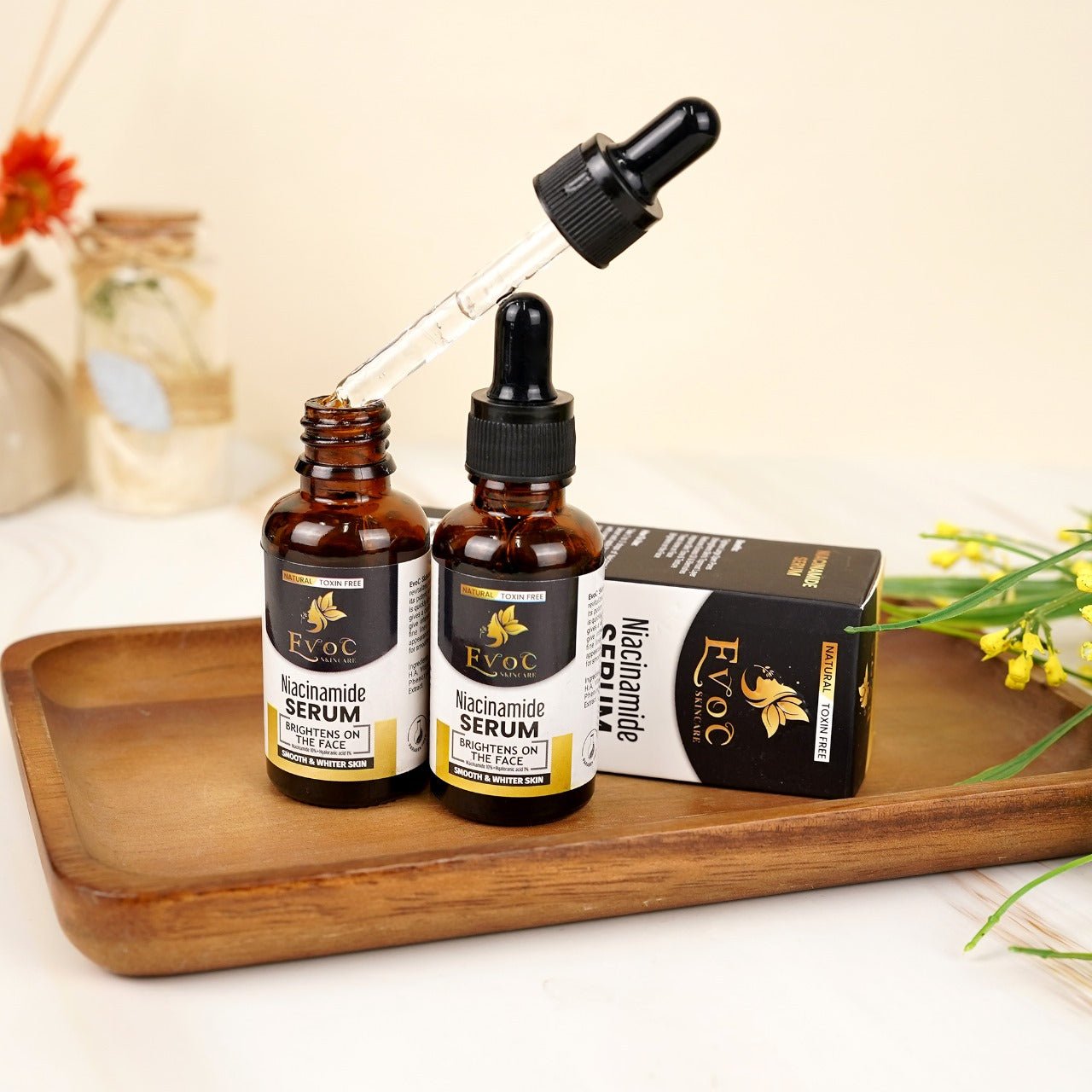 EvoC Niacinamide Serum for smoother balanced looking skin